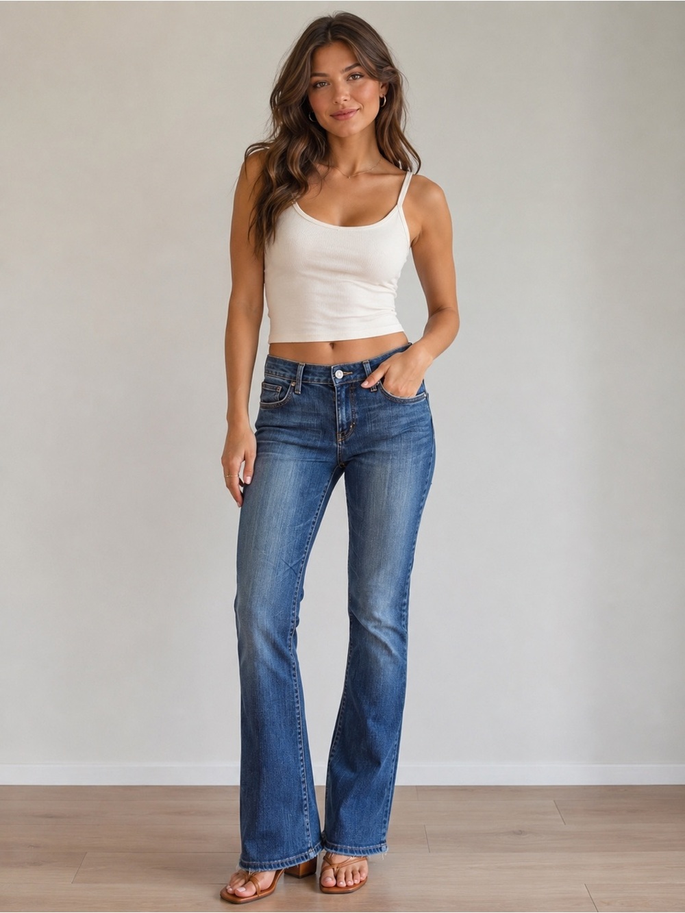 Paper Denim & Cloth Bootcut Jeans Women’s 30 Medium Wash Low Rise Y2K